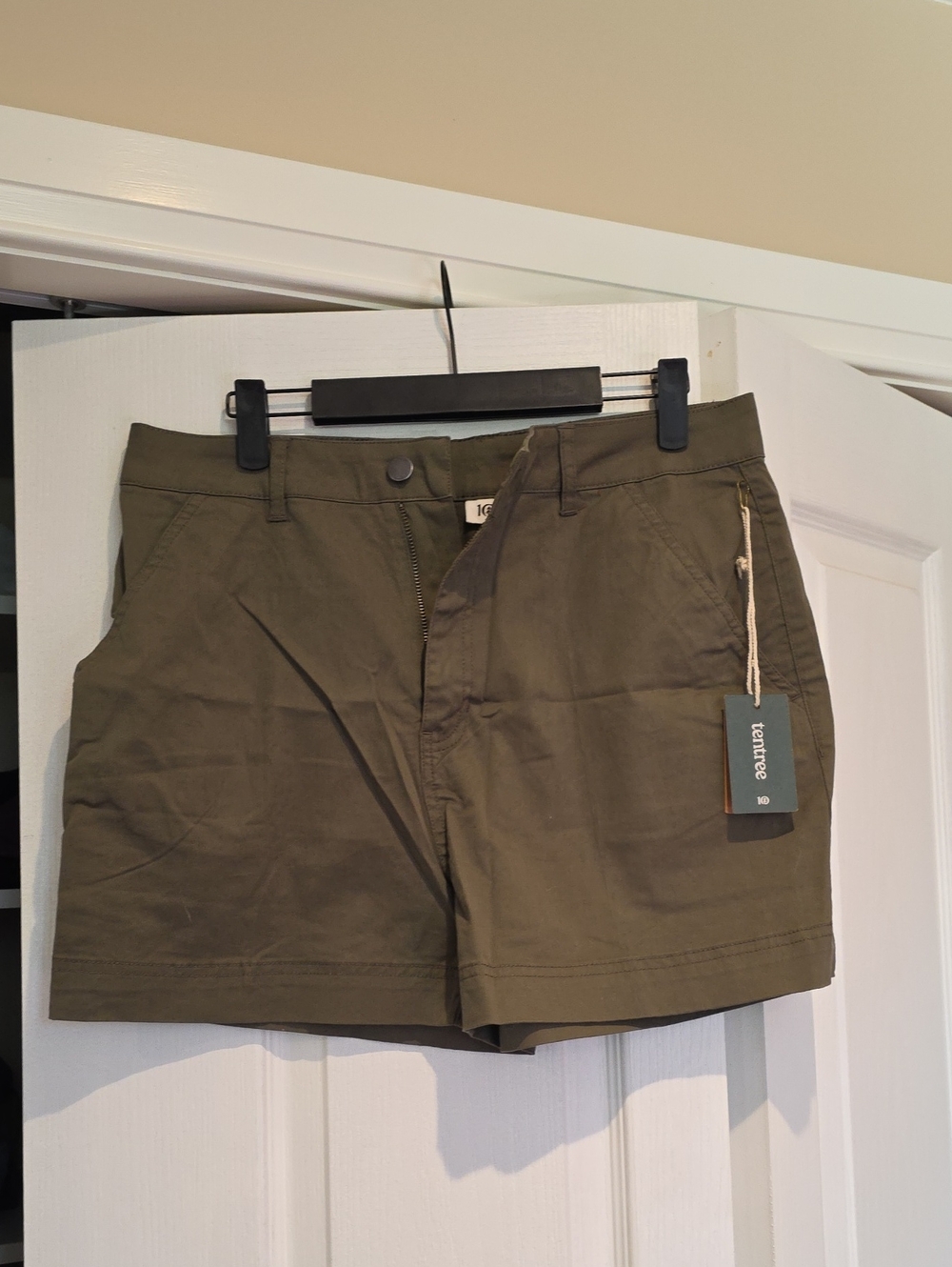 Olive Night Green Casual Shorts